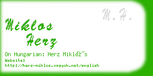 miklos herz business card